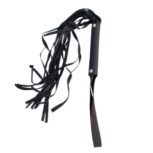 Latigo ancho con tachas Negro - 45cm